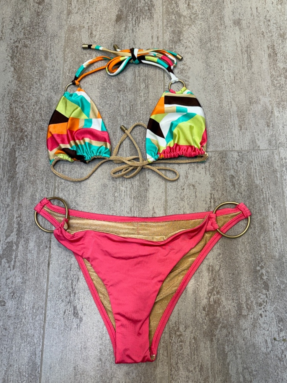 Multi-coloured Bikini Set